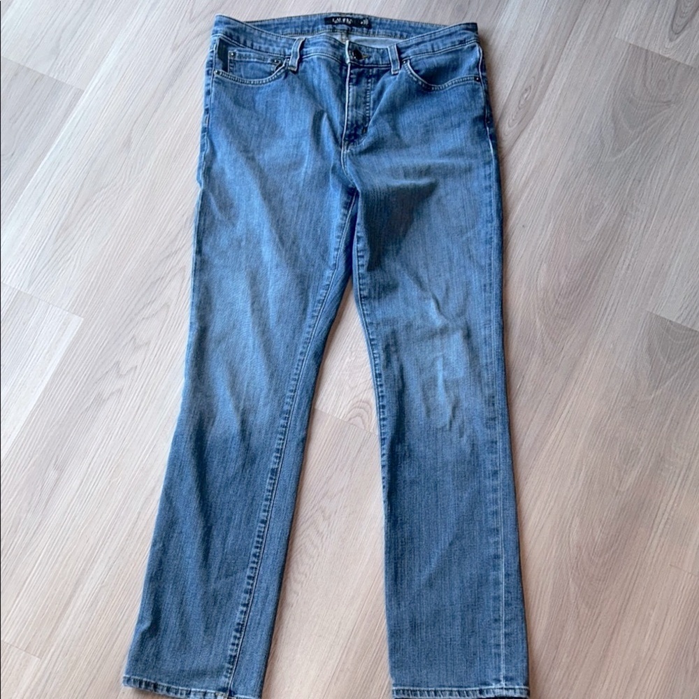 Lauren Ralph Lauren Mid Rise Straight Leg Blue Jeans 12/30 Casual Denim